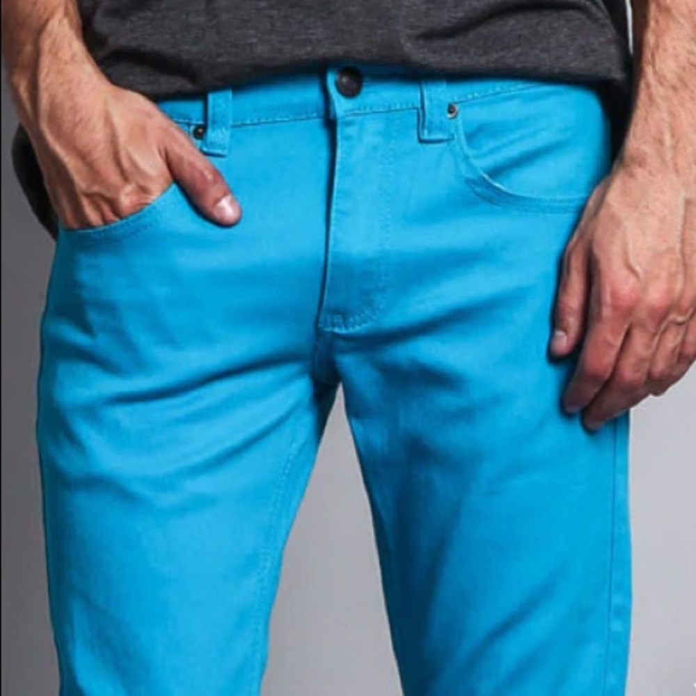 NWOT Trillnation Aqua Blue Slim Fit Jeans, 42 x 32